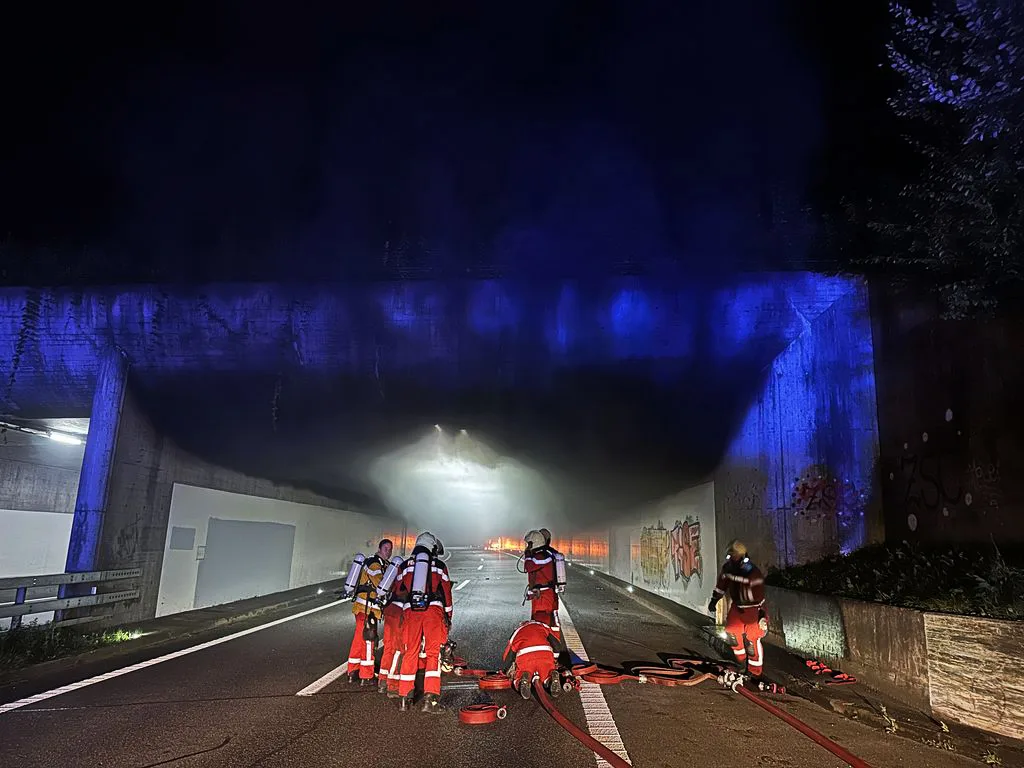 Brand in Tunnel.